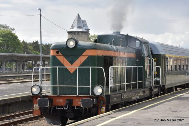 Pociąg retro w Żaganiu